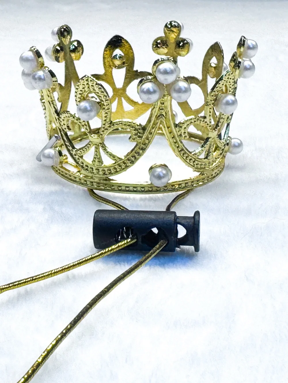 Gold Crown Pet Headpiece - Pet Costume for Dogs or Cats Halloween